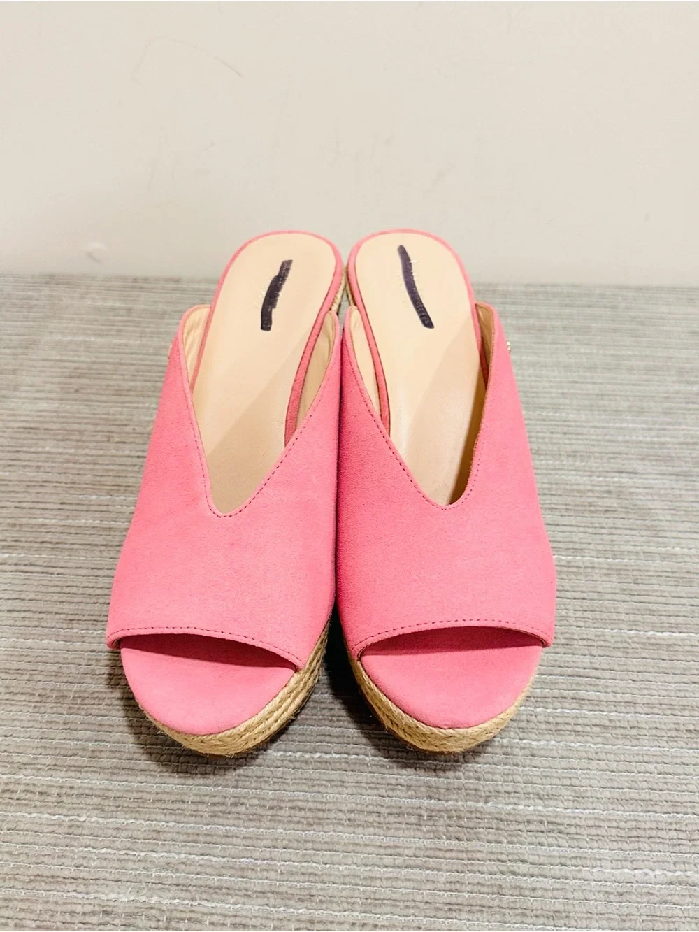 Kate Spade Thea Rococo Pink Suede Espardrille Wedge Womens 10 M NWOT